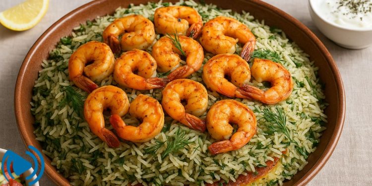 طرز تهیه میگو پلو با شوید