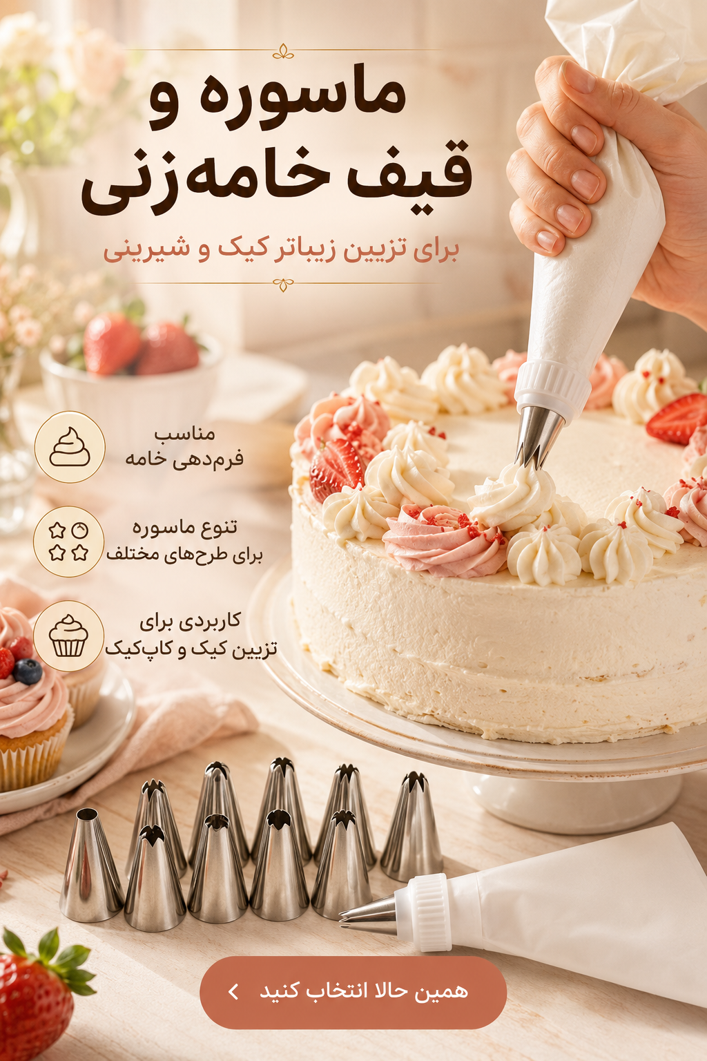 قیف و ماسوره کیک پزی